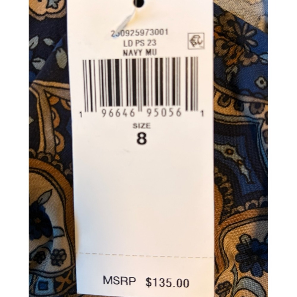 NEW Ralph Lauren LRL Paisley Twist Front Dress Sz 8 Multicolor Elegant Classic - Picture 7 of 12